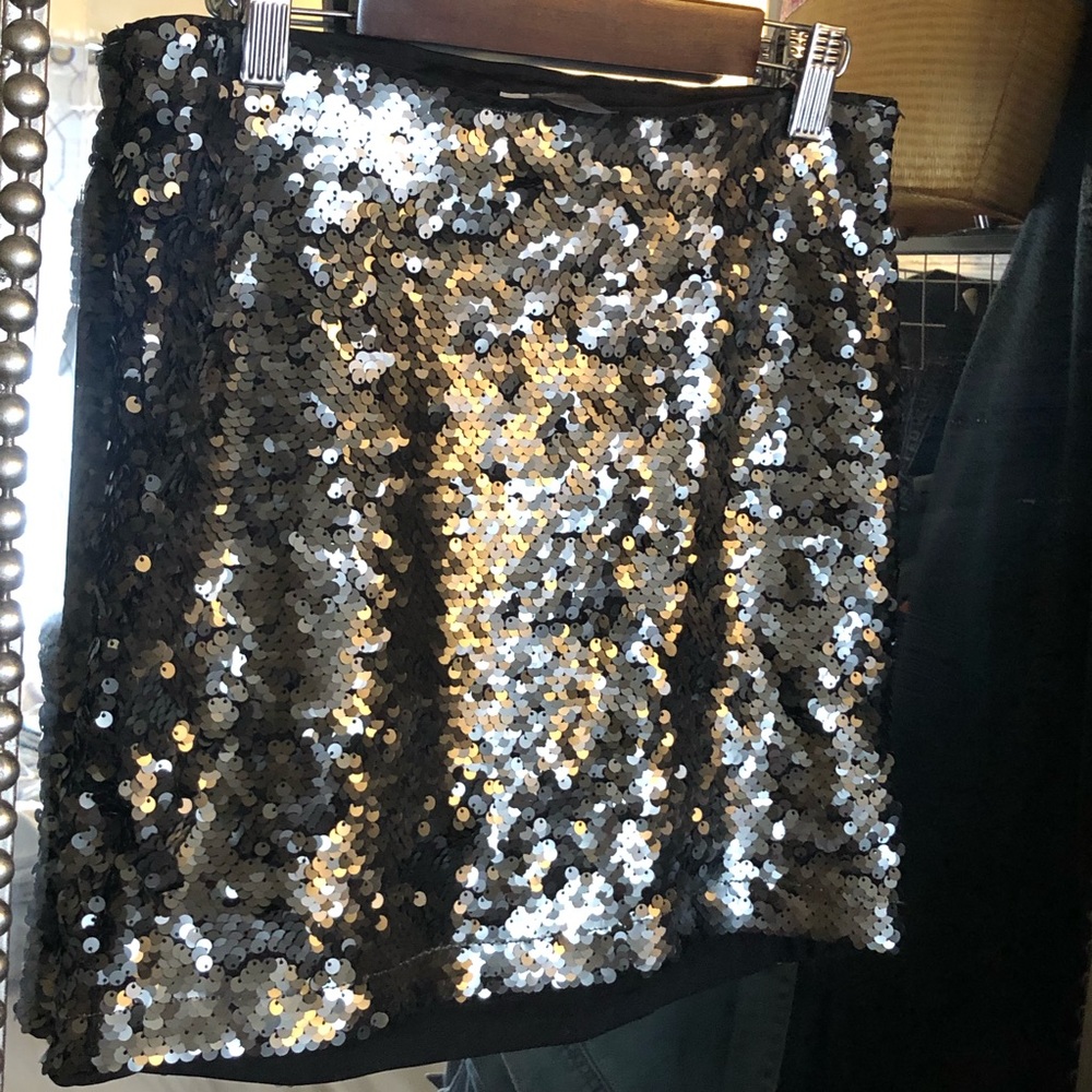 H&M Divided silver sequin skirt